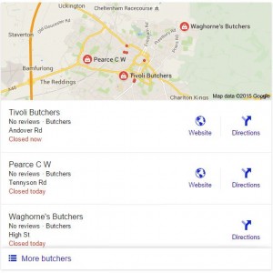 Local search results 3 pack