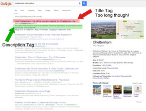 Google Search Results Title and Description tags